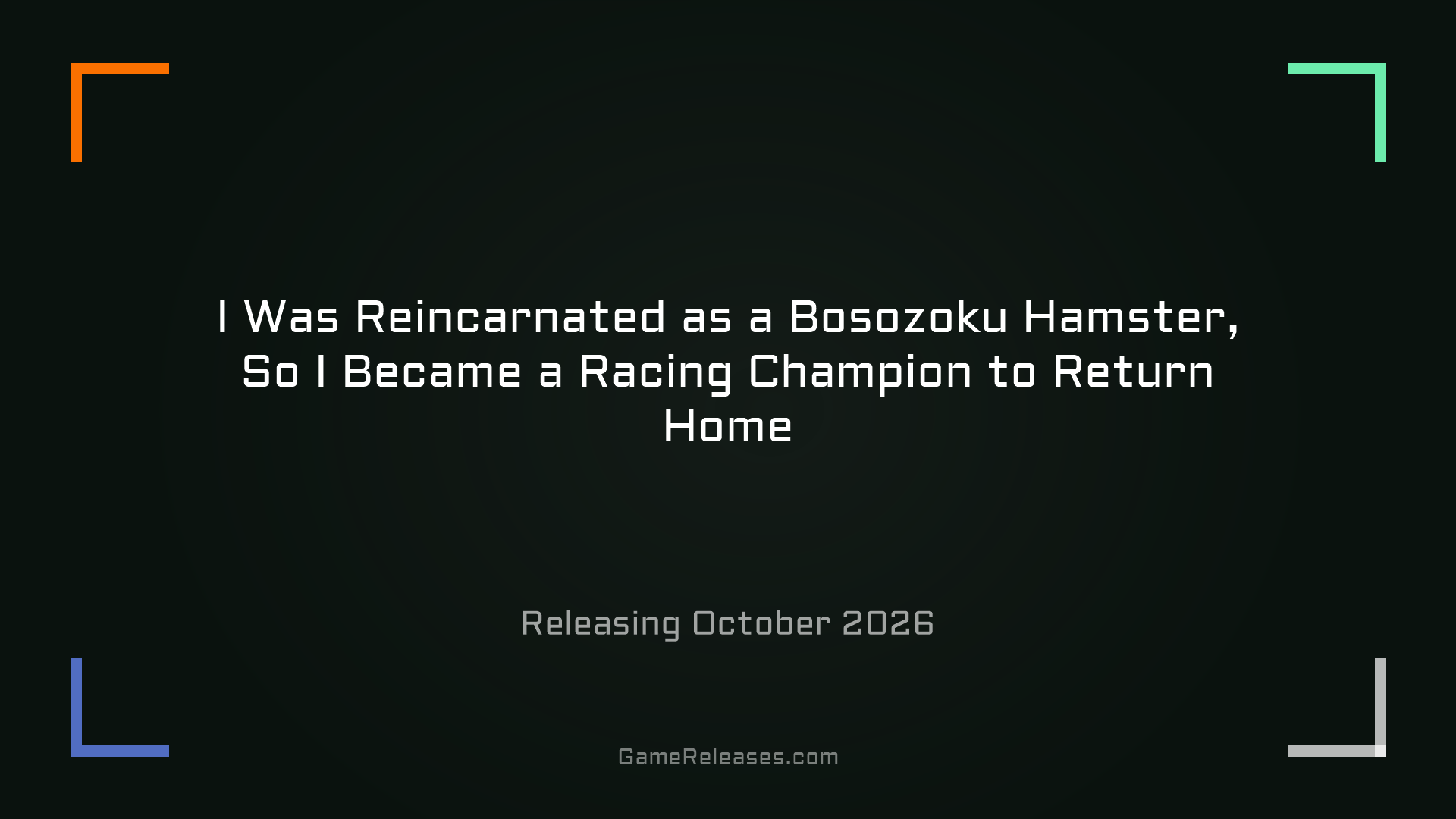 I Was Reincarnated as a Bosozoku Hamster, So I Became a Racing Champion to Return Home