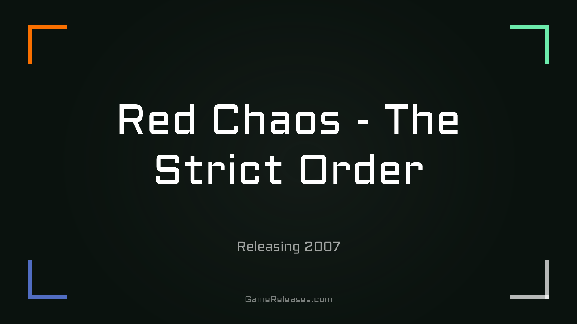 Red Chaos - The Strict Order