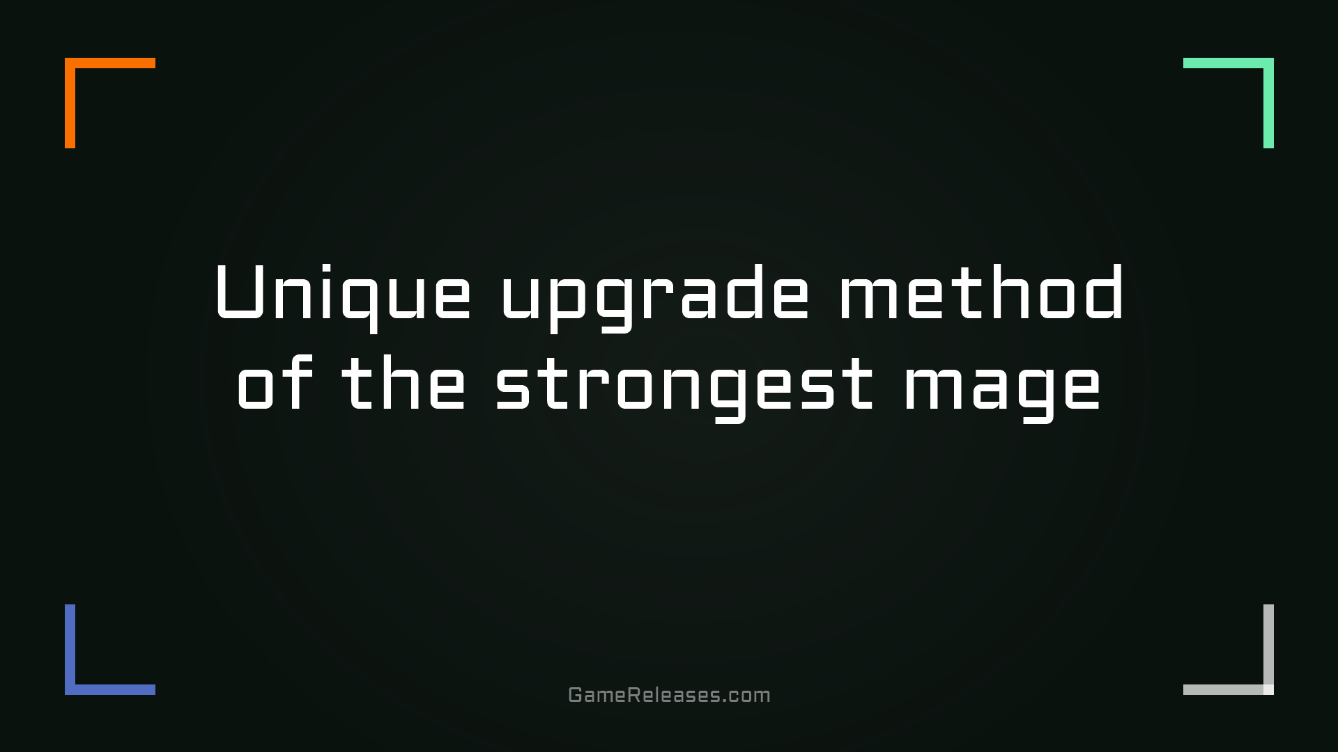 Unique upgrade method of the strongest mage